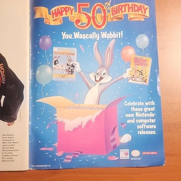 Bugs Bunny 50th Birthday Collector Magazine 1990 w/ Bonus Animation Cell - Picture 3 of 13